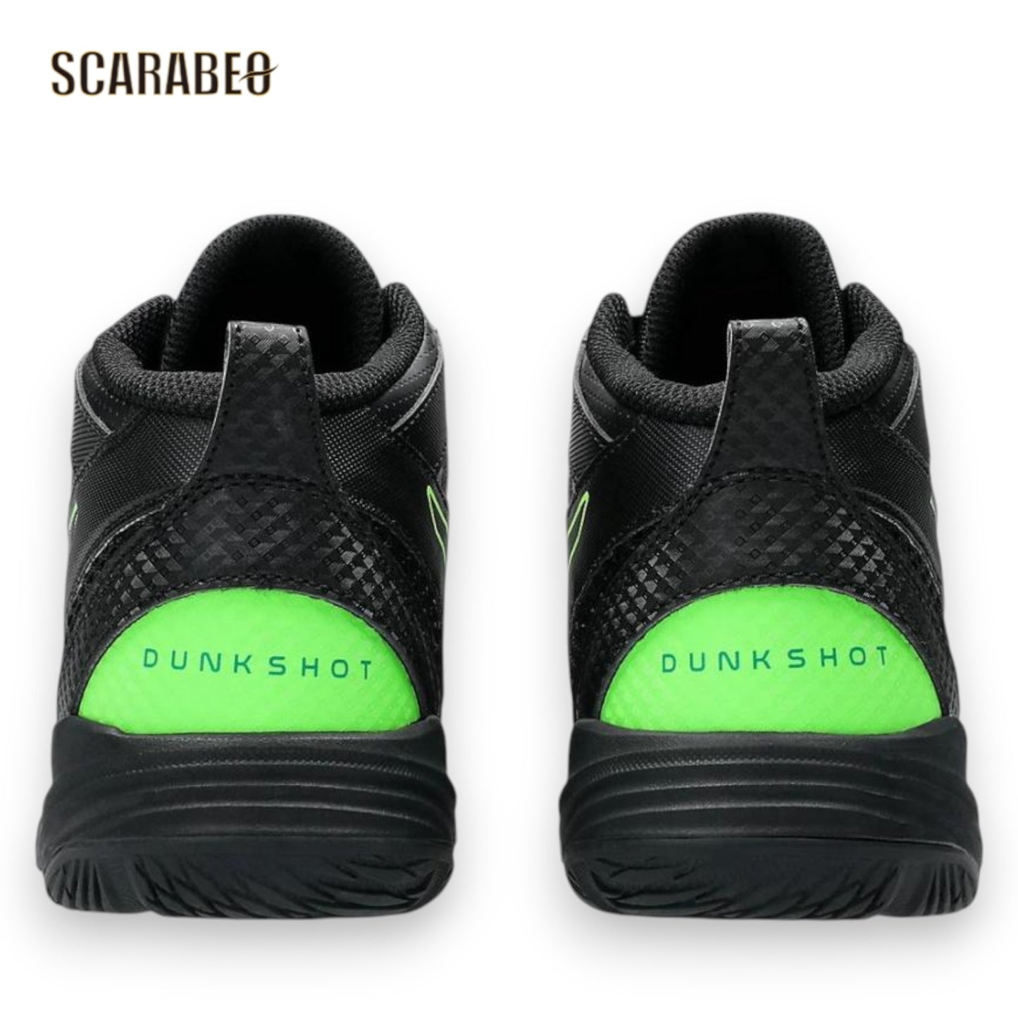 アシックス ASICS DUNKSHOT MB 10 ジュニア バスケットシューズ キッズ バッシュ ブラック グリーン ゲッコー 初心者 子供 18-24cm 1064a019-001