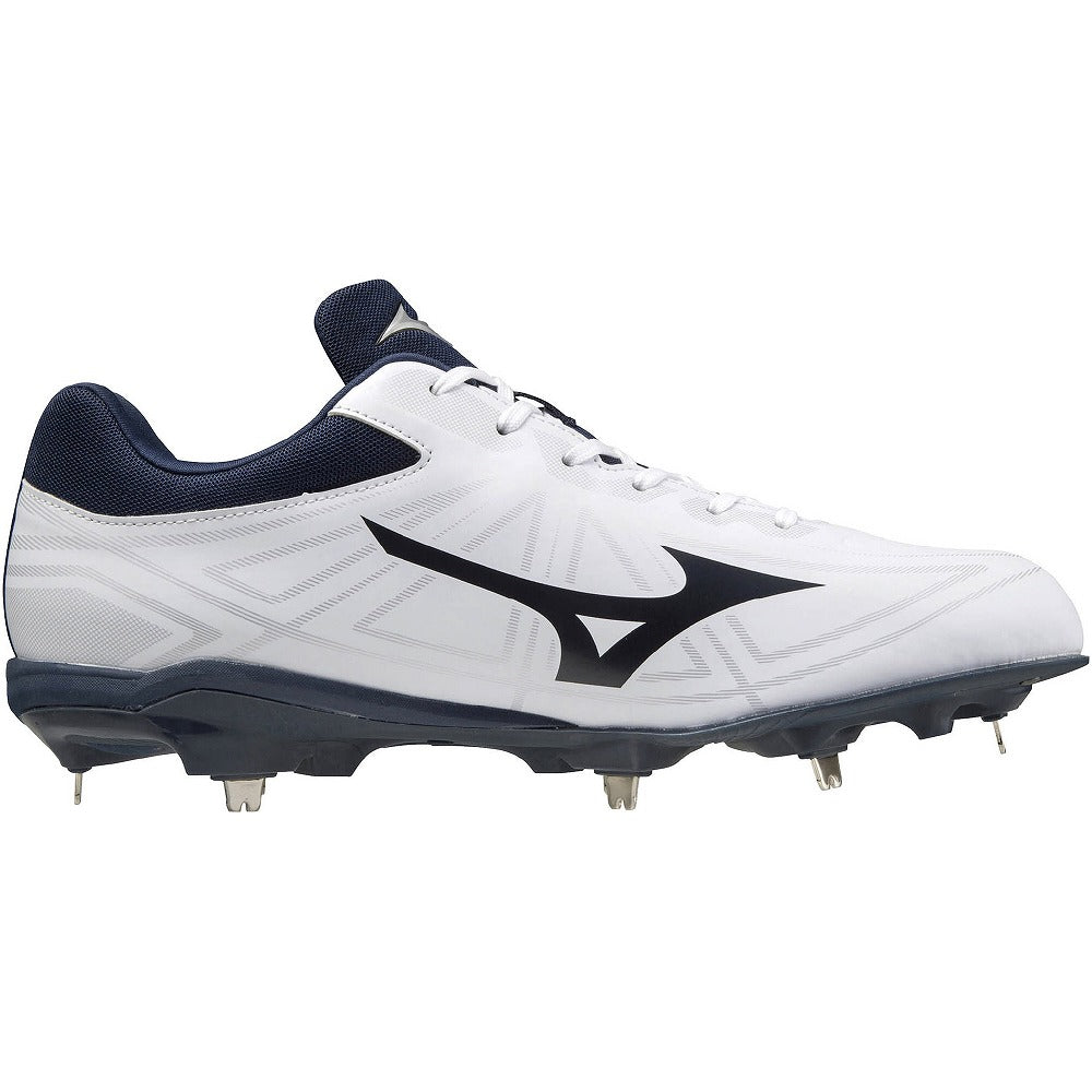 【 ミズノ MIZUNO 】 野球 ソフト スパイク ライトレボバディー 3E ホワイト×ネイビー ワイドサイズ 11GM212114 白 スパイク シューズ