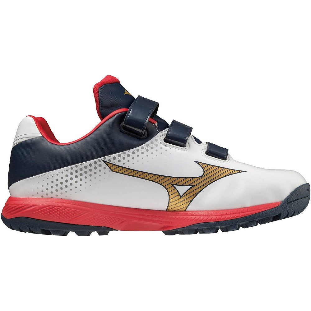 【 ミズノ MIZUNO 】 野球 ソフトボール トレーニングシューズ ライトレボトレーナーCR ホワイト×ネイビー×レッド 11GT222142 LIGHTREVO TR CR