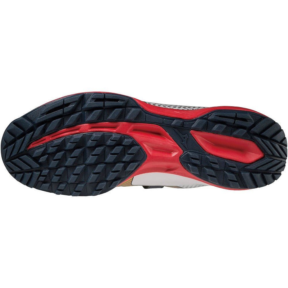【 ミズノ MIZUNO 】 野球 ソフトボール トレーニングシューズ ライトレボトレーナーCR ホワイト×ネイビー×レッド 11GT222142 LIGHTREVO TR CR