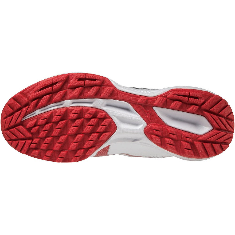 【ミズノ MIZUNO】 ジュニア 野球 ソフトボール トレーニングシューズ ライトレボトレーナーJr.CR ホワイト×レッド 11GT222362 LIGHTREVO TR Jr. CR