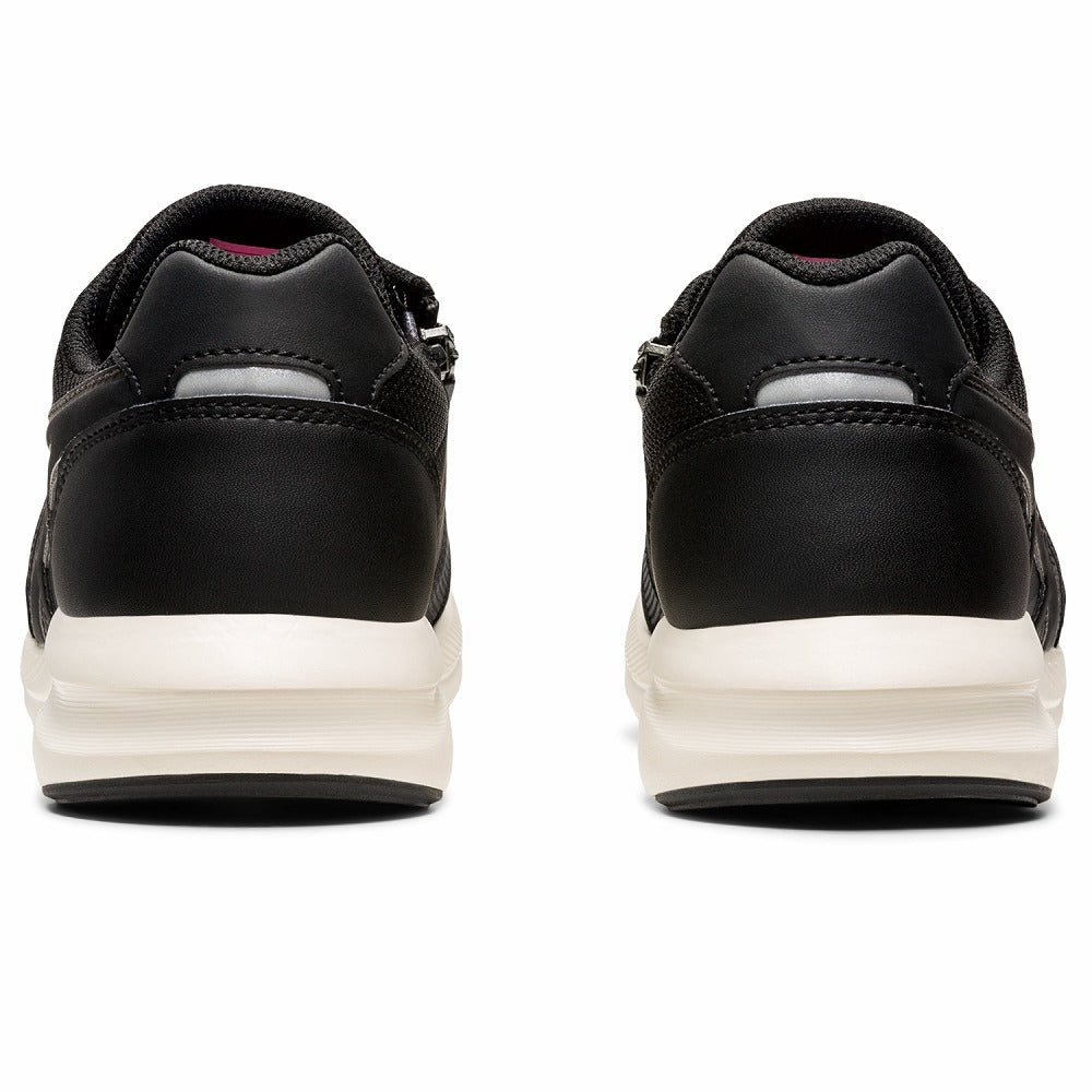 【 アシックス asics 】 レディース ウォーキングシューズ GEL-FUNWALKER W054 ブラック 1292A054-001 サイドファスナー式 幅広タイプ