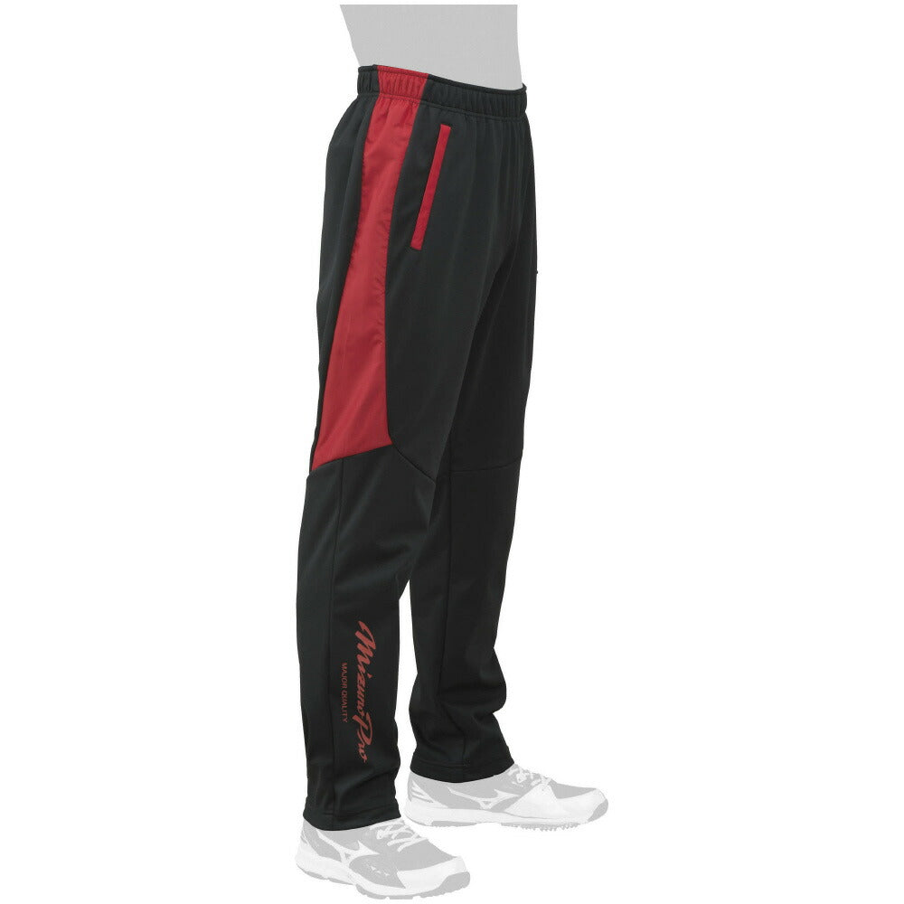 ミズノ 野球ウェア ミズノプロ テックシールドパンツ ブラック×レッド 12JF8W0209 MIZUNO