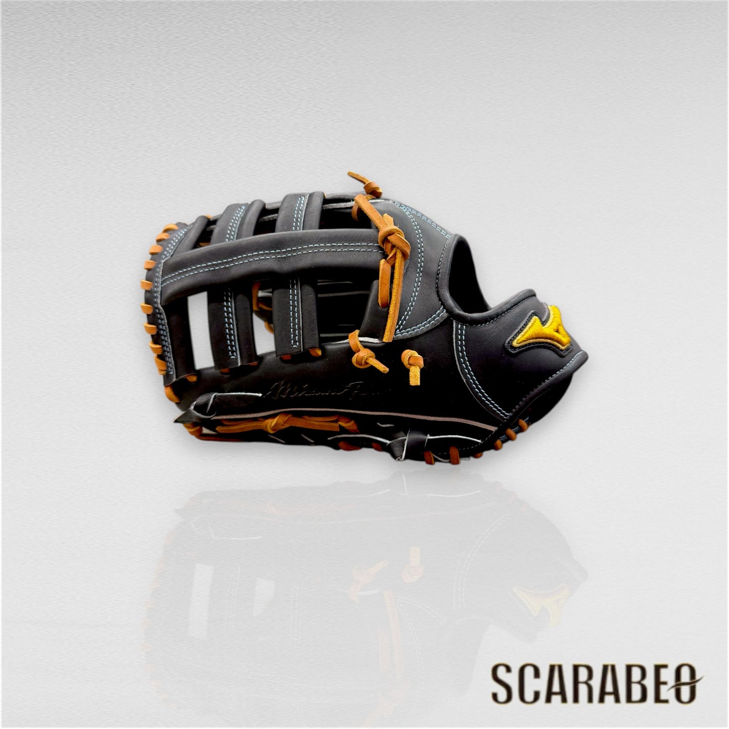 【 ミズノ MIZUNO 】 野球 硬式用グラブ 外野手用 ミズノプロ HAGA フィンガーコアテクノロジー1AJGH20007 ( ブラック ) 09 グローブ