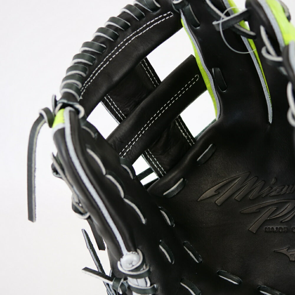 【 ミズノ MIZUNO 】 オールスターモデル 野球 ミズノプロ 限定 軟式グラブ 内野手用 ネオライムシリーズ 1AJGR27113 0940 ブラック×ライム