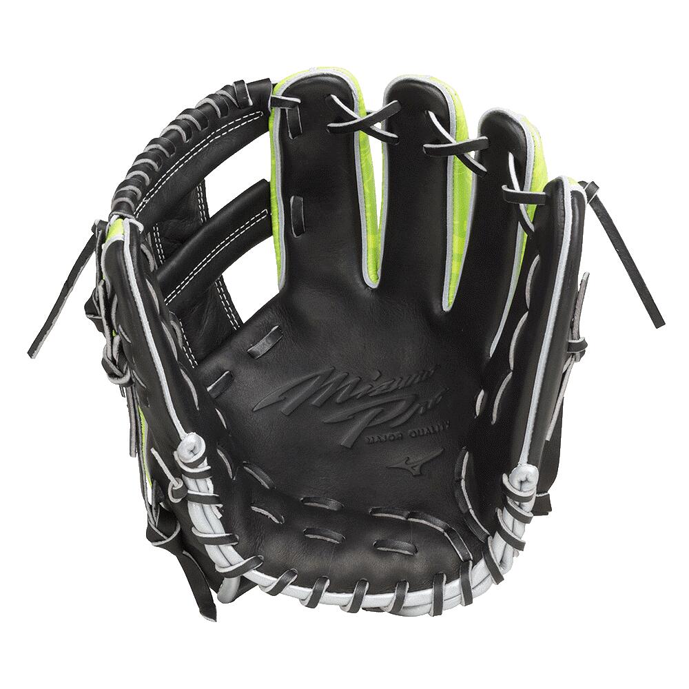 【 ミズノ MIZUNO 】 オールスターモデル 野球 ミズノプロ 限定 軟式グラブ 内野手用 ネオライムシリーズ 1AJGR27113 0940 ブラック×ライム