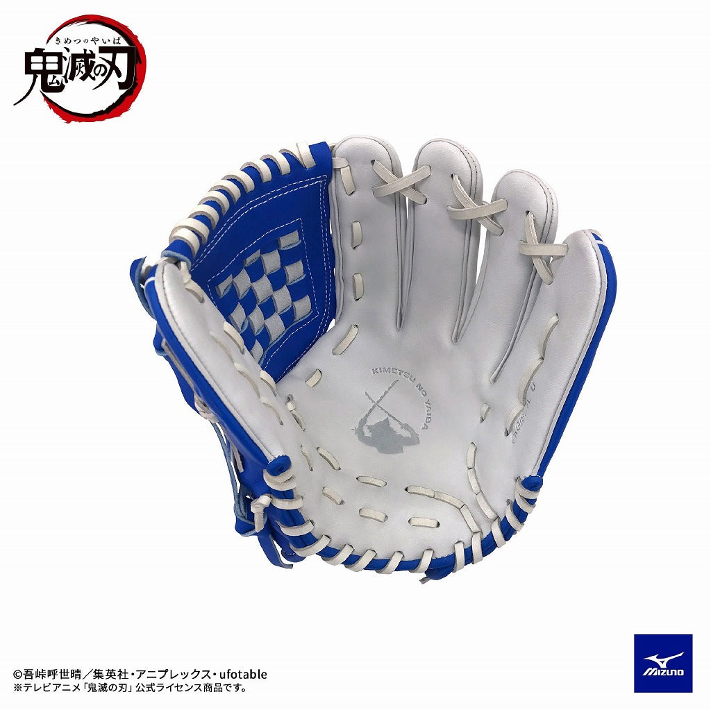 【 ミズノ MIZUNO 】 鬼滅の刃 限定 軟式用 グローバルエリート INOSUKEモデル サイズ11 ロイヤルブルー 嘴平伊之助 1AJRGA0200