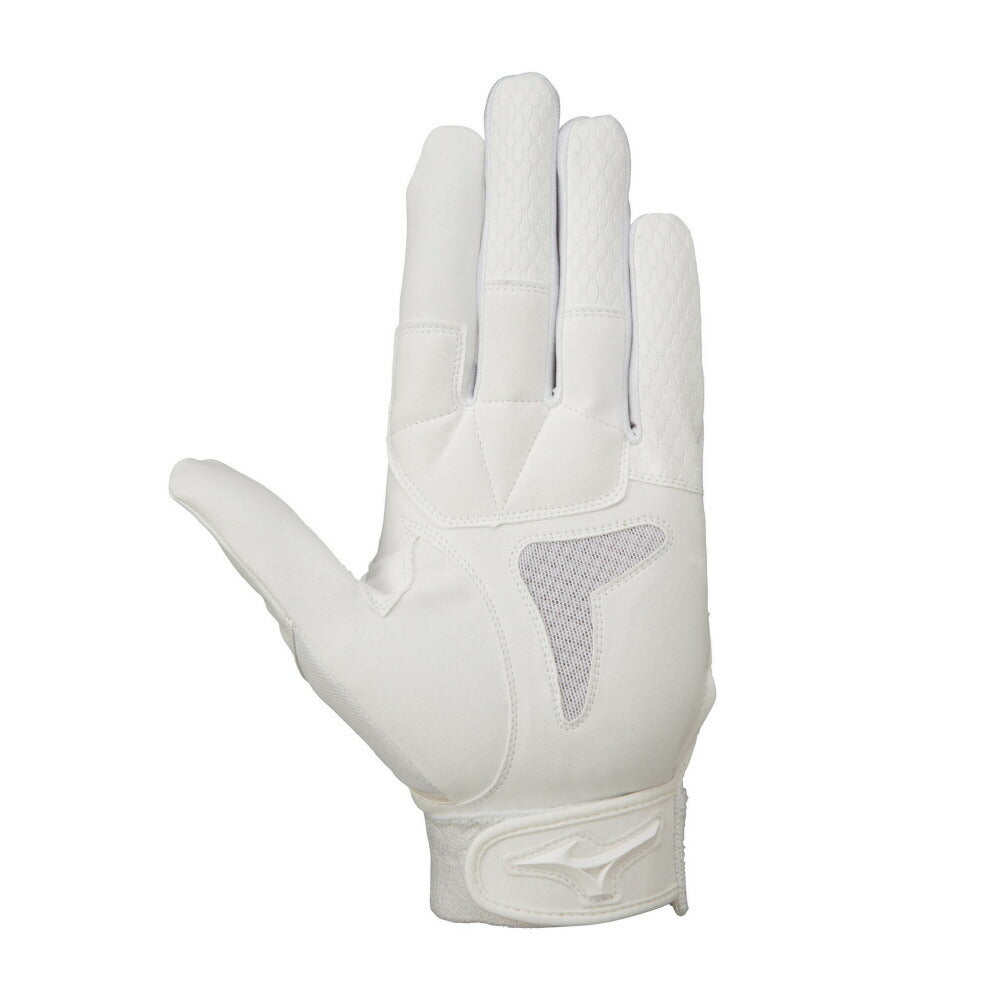 【 ミズノ MIZUNO 】 高校野球ルール対応モデル 守備用手袋 左手用 ホワイト×ホワイト 1EJED26010