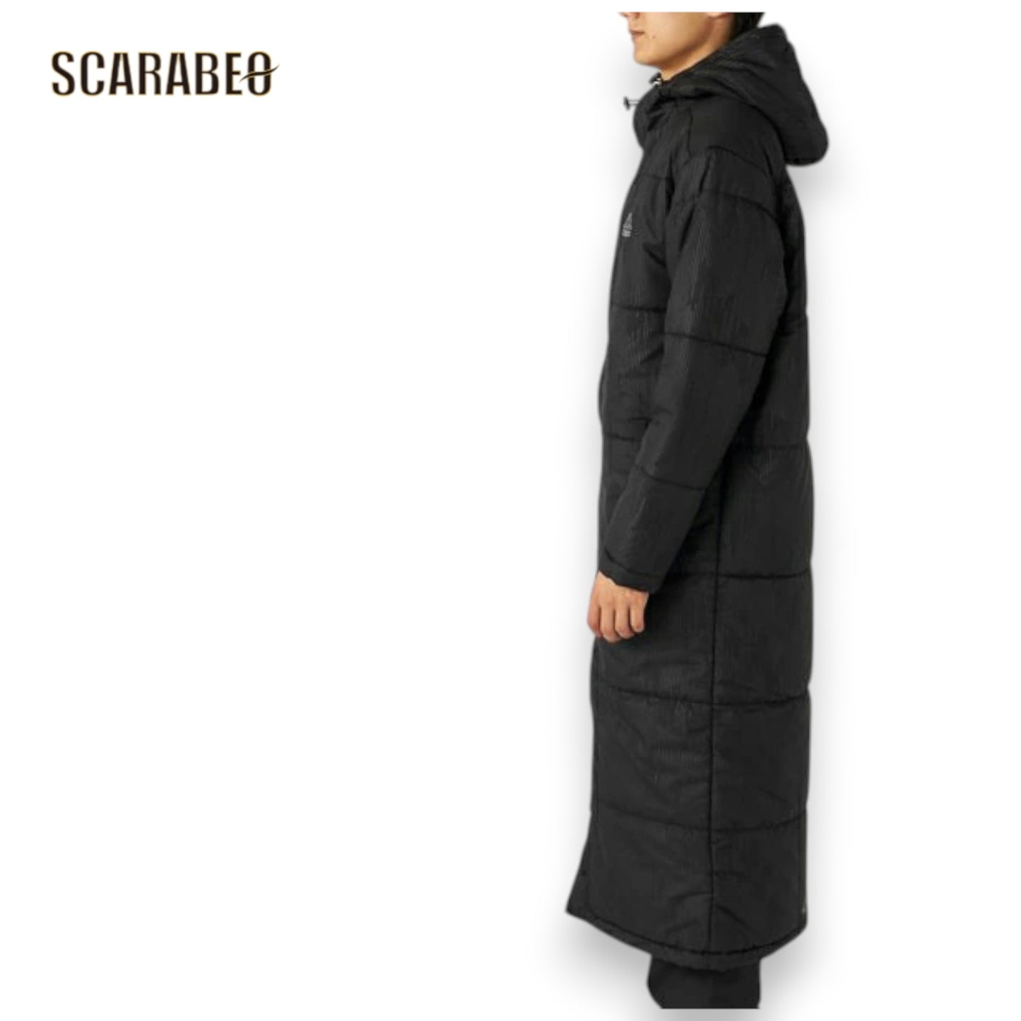 カッパ ベンチコート メンズ 中綿 ロングコート 防寒 kappa 245-378 BK LLサイズ スポーツ観戦 ベンチコート