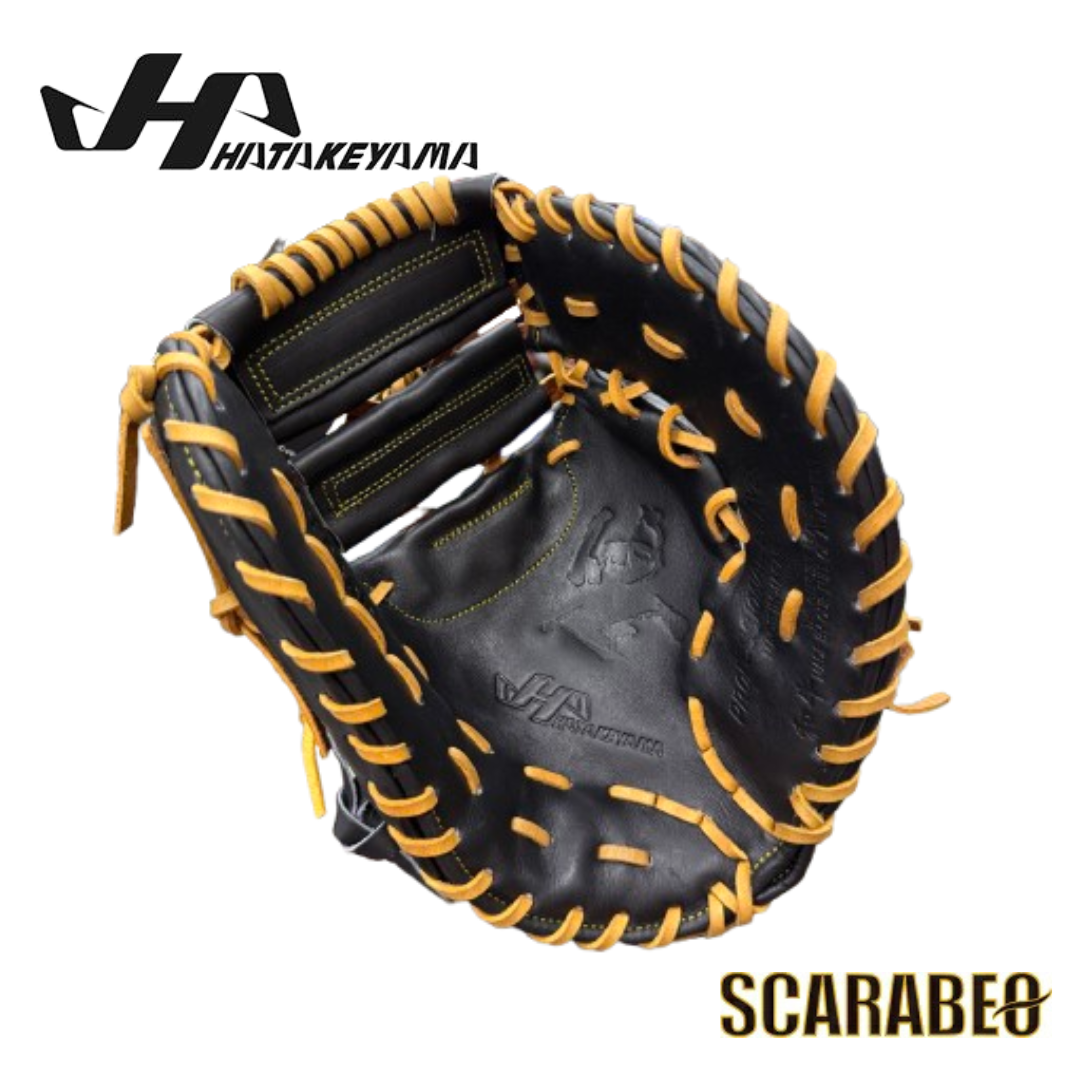 ハタケヤマ HATAKEYAMA K-F03AB 捕手用 キャッチャーミット Kシリーズ スペシャルジャパンハイド 硬式用 ブラック Jイエロー F03型 TIFIX 悠 刻印 Dream Field 日本製和牛革