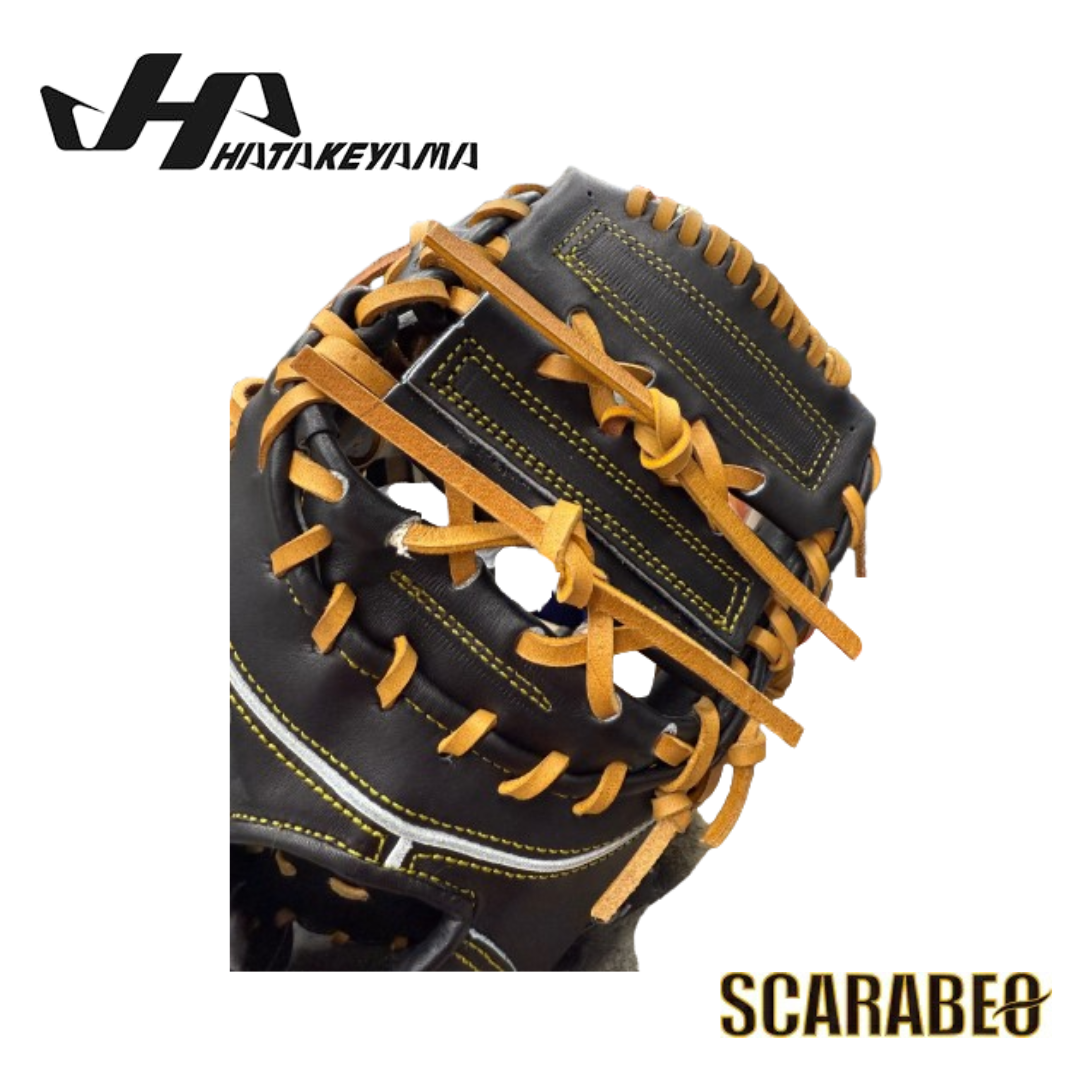 ハタケヤマ HATAKEYAMA K-F03AB 捕手用 キャッチャーミット Kシリーズ スペシャルジャパンハイド 硬式用 ブラック Jイエロー F03型 TIFIX 悠 刻印 Dream Field 日本製和牛革