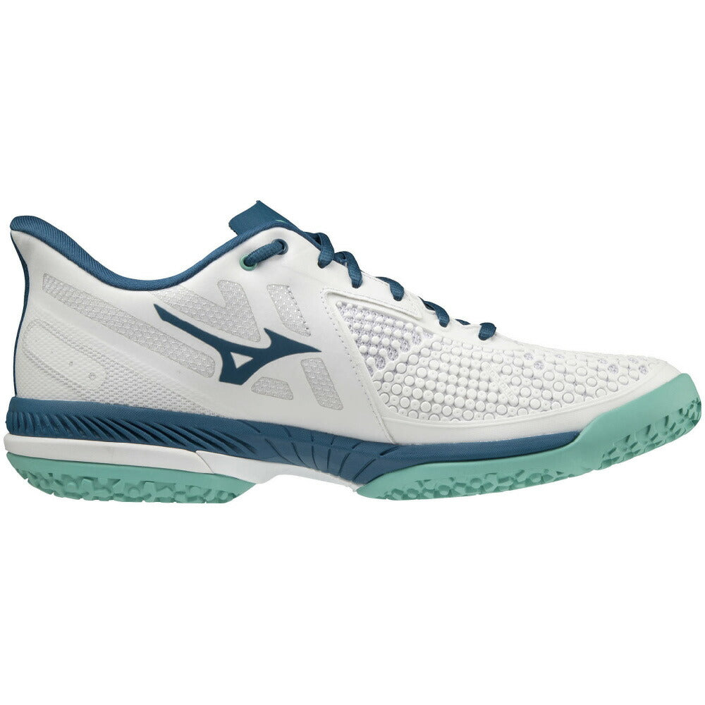 【在庫処分セール】【 ミズノ MIZUNO 】 テニスシューズ ウエーブエクシード TOUR 5 OC ( ホワイト×ブルーグリーン×ターコイズ ) ユニセックス 61GB227230 WAVE EXCEED TOUR 5 OC