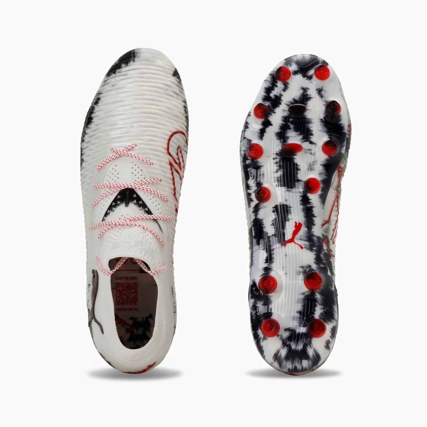 【日本限定】PUMA プーマ フューチャー 7 JAPAN LIMITED 固い土グラウンド用 サッカースパイク 109070_01 ホワイト 水墨画デザイン