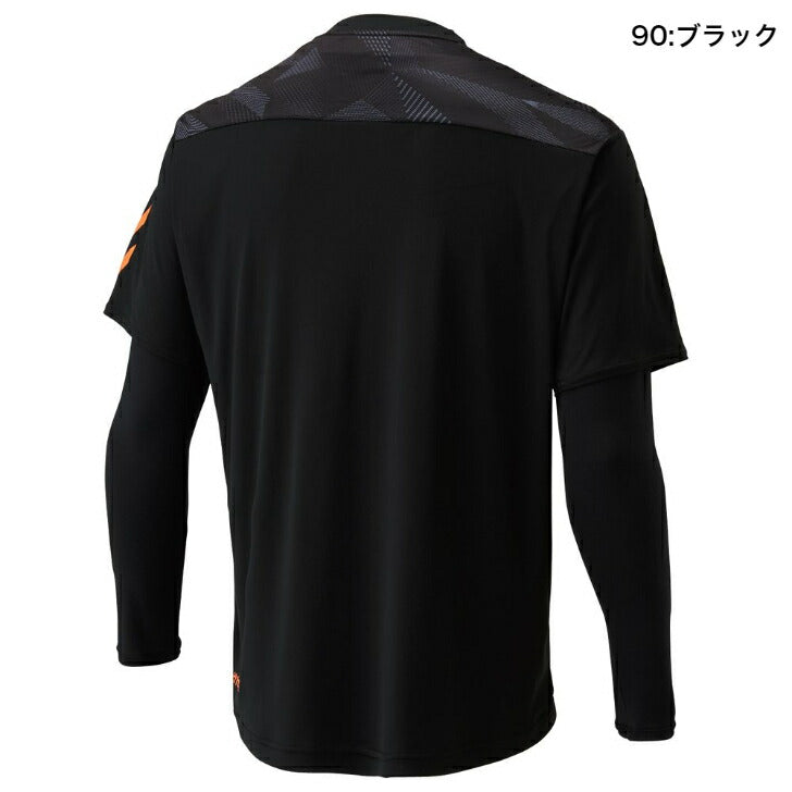 【 hummel ヒュンメル 】 メンズ 半袖Tシャツ + インナーシャツ 2点セット レイヤード プラクティスシャツセット サッカー フットサル 練習着 トレーニングウェア