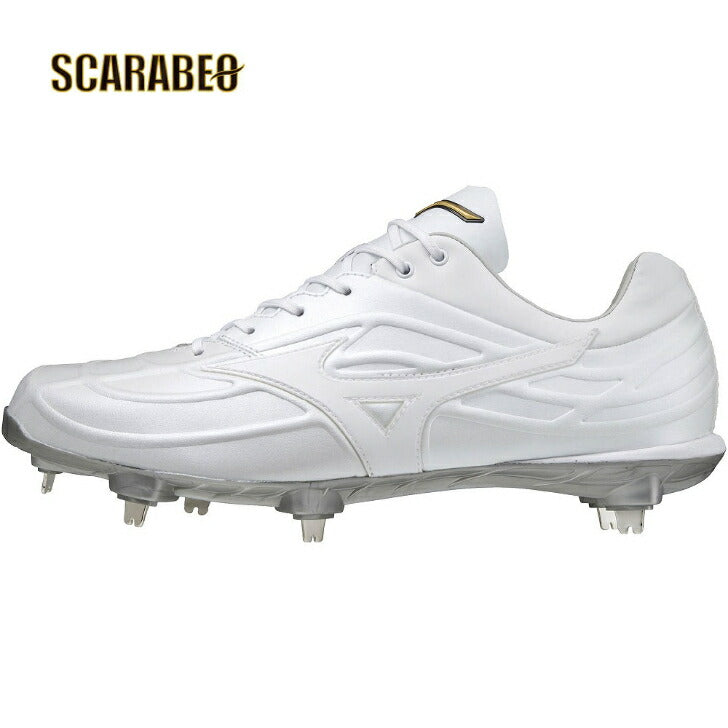 【 ミズノ MIZUNO 】 野球 ライトレボプロ KL シューズ 金具 白スパイク 白スパ 甲子園 高校生 高校球児 中学生 紐 金属 ミズノプロ【取り扱い店舗限定モデル】 ホワイト×ホワイト 11GM210101 白スパイク特集