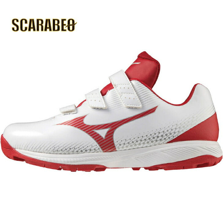 【 ミズノ MIZUNO 】 野球 ソフトボール トレーニングシューズ ライトレボトレーナーCR ホワイト×レッド 11GT222162 LIGHTREVO TR CR