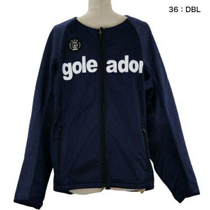 【 ゴレアドール goleador 】 裏起毛ボンディングハニカムリップ切替ノーカラーZIPジャケット サッカー フットサル ウェア G-2456