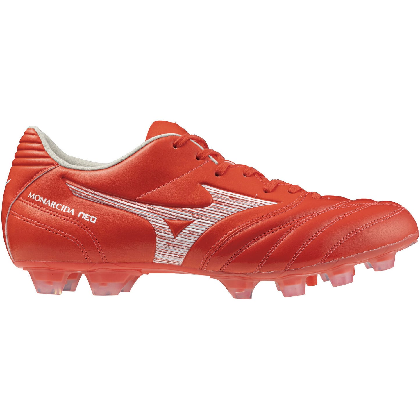 ミズノ サッカースパイク モナルシーダ NEO 3 SW KL レッド ホワイト スーパーワイド 土 人工芝 天然芝 【Mizuno2024ss】 P1GA242760