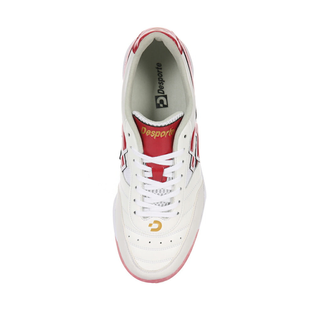 Desporte/デスポルチ サンルイスLL TF LTD フットサルシューズ PWHT/DRED DS-2046
