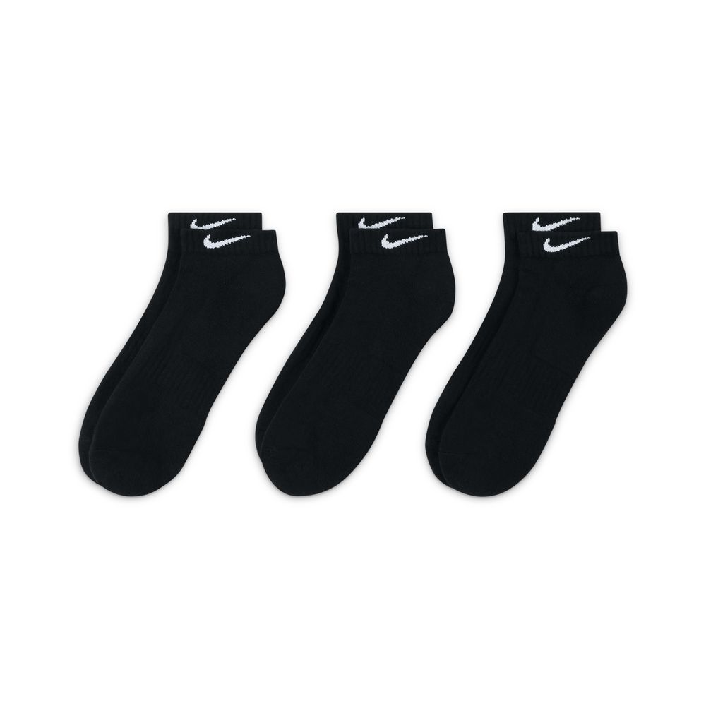 ナイキ エブリデイ クッションド トレーニング LOW ソックス (3足) nike 靴下 ジム くるぶし teamsports sportsac sx7670-010 アウトドア フィットネス cpn10 黒 白