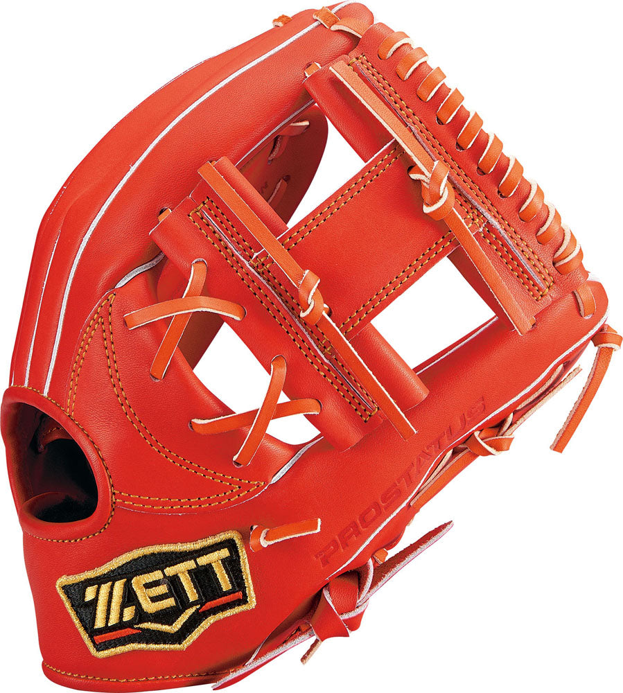 ZETT ゼット グローブ 野球 軟式 プロステイタス 二塁手 遊撃手 今宮タイプ 右投用 サイズ4 BRGB30766 内野手用 グラブ 大人 一般 草野球 キャッチボール