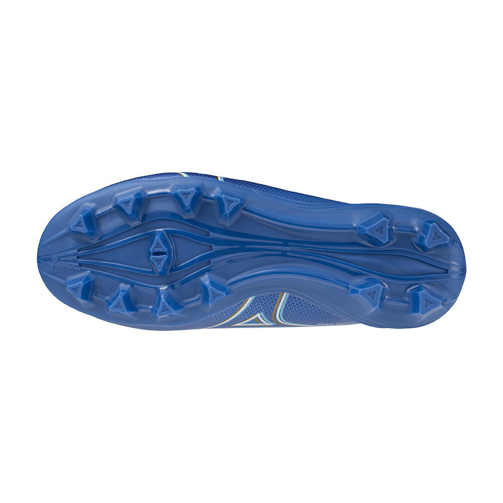 ミズノ MIZUNO ミズノアルファ SELECT Jr p1gb246527 キッズ スパイク サッカー 天然芝 土 芝 人工芝 グランド 固定式 シューズ 靴 2E 子供 27:レーザーブルー×ホワイト×ゴールド