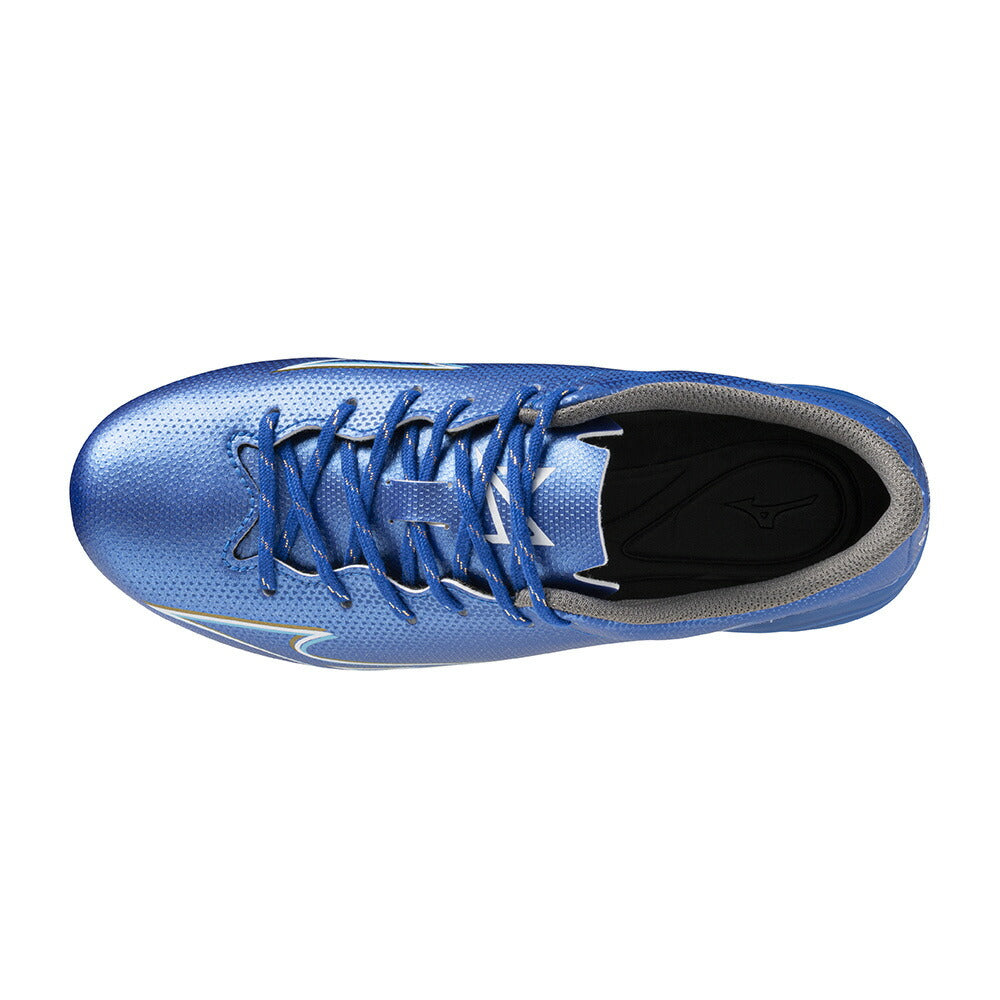 ミズノ MIZUNO ミズノアルファ SELECT Jr p1gb246527 キッズ スパイク サッカー 天然芝 土 芝 人工芝 グランド 固定式 シューズ 靴 2E 子供 27:レーザーブルー×ホワイト×ゴールド