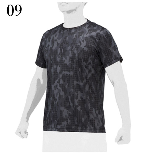ミズノ 半袖 Tシャツ mizuno グラフィック プリントT/トレーニング スポーツウェア 野球 ランニング ジム 部活 ブラック ネイビー /12JAAT59