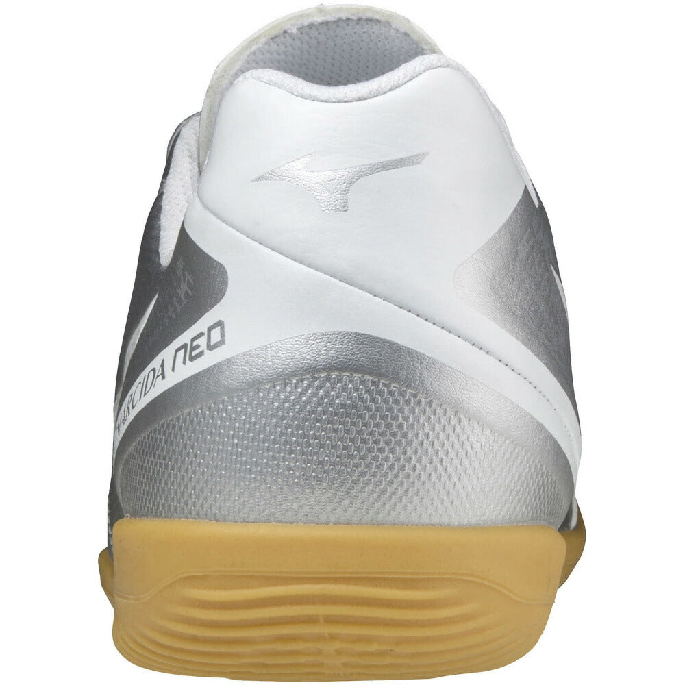 ミズノ モナルシーダ NEO SALA SELECT IN フットサル ユニセックス シルバー×ホワイト q1ga212203 フットサルシューズ 靴 フットサル スパイク 室内 屋外 軽量 グリップ力 おすすめ 履き心地 人気ランキング 子供用 大人用