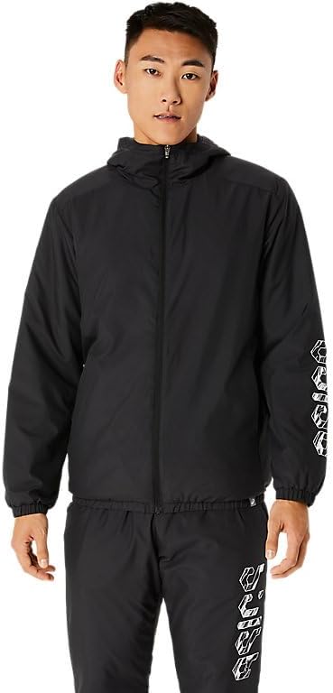 アシックス トレ-ニングウェア アシックスヘックスグラフィック中わたウインドブレーカーフーディー 2031E238 メンズ2031E238
