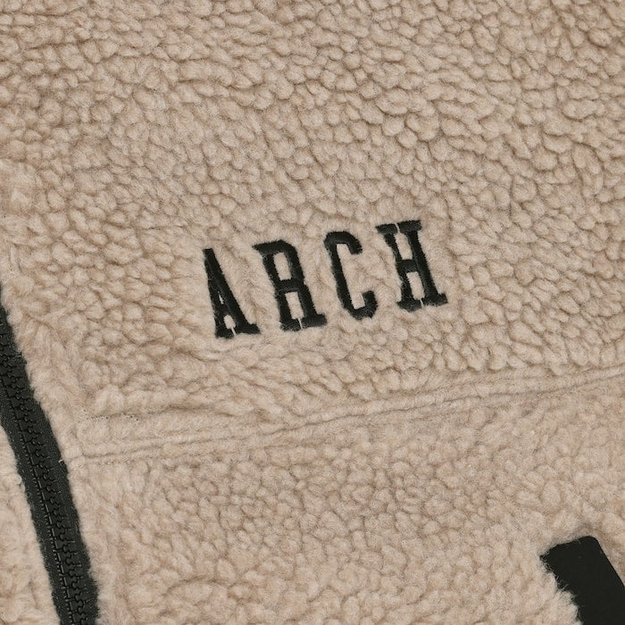 Arch boa fleece bomber jacket【smoky beige】 アーチ バスケ ボアフリースボンバージャケット t724-109 アーチ バスケ ショーツ バスケットボール バスパン 男子 ウエア 大人 子供 Tシャツ バスケウエア