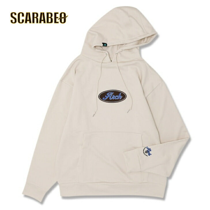 Arch oval logo sweat P/O parka【pale oak】 アーチ バスケ プルオーバーパーカー t724-104 アーチ バスケ ショーツ バスケットボール バスパン 男子 ウエア 大人 子供 Tシャツ バスケウエア