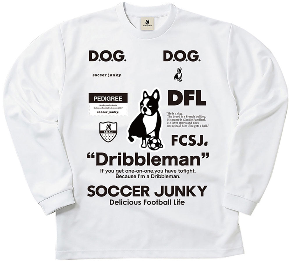 サッカージャンキー ジュニア 23AW DRIBBLEMAN ロングドライTEE SJ23D12K 長袖プラシャツ クラウディオパンディアーニ レアルスポーツ サッカージャンキー アパレル サッカーウェア スポーツウェア トレーニングウェア サッカージャケット パーカー