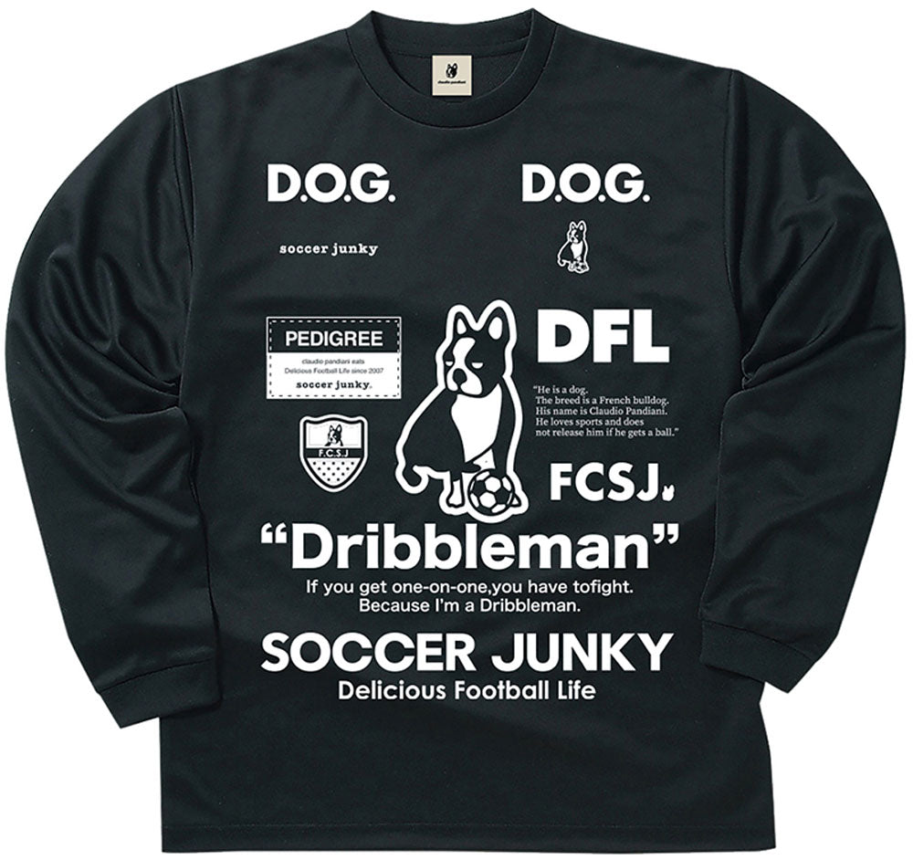 サッカージャンキー ジュニア 23AW DRIBBLEMAN ロングドライTEE SJ23D12K 長袖プラシャツ クラウディオパンディアーニ レアルスポーツ サッカージャンキー アパレル サッカーウェア スポーツウェア トレーニングウェア サッカージャケット パーカー
