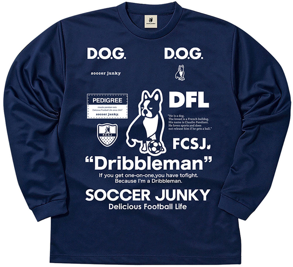 サッカージャンキー ジュニア 23AW DRIBBLEMAN ロングドライTEE SJ23D12K 長袖プラシャツ クラウディオパンディアーニ レアルスポーツ サッカージャンキー アパレル サッカーウェア スポーツウェア トレーニングウェア サッカージャケット パーカー