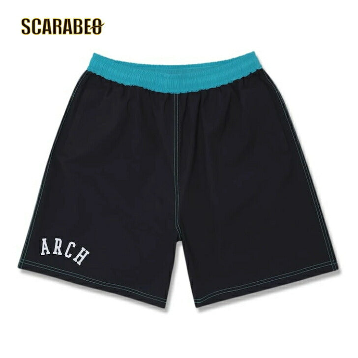 Arch college BB shorts【black】 アーチ バスケ ショーツ b124-129 アーチ バスケ ショーツ バスケットボール バスパン 男子 ウエア 大人 子供 Tシャツ バスケウエア
