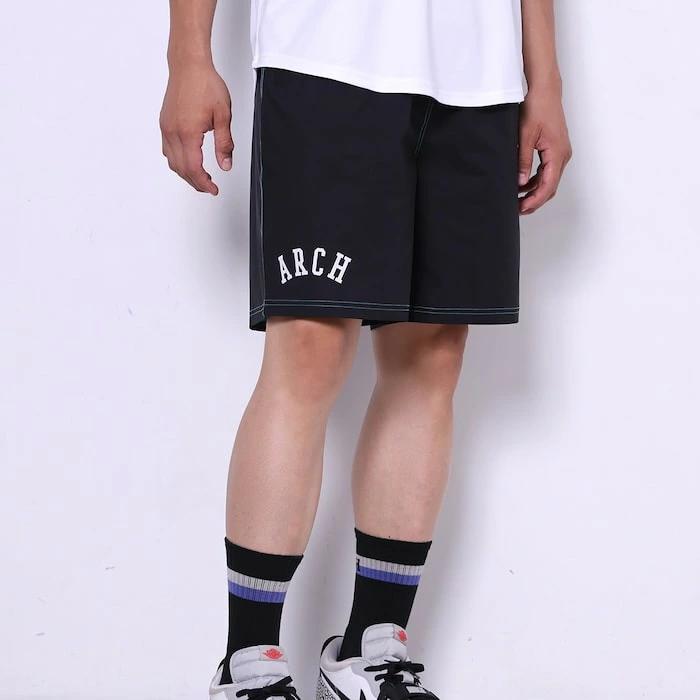 Arch college BB shorts【black】 アーチ バスケ ショーツ b124-129 アーチ バスケ ショーツ バスケットボール バスパン 男子 ウエア 大人 子供 Tシャツ バスケウエア