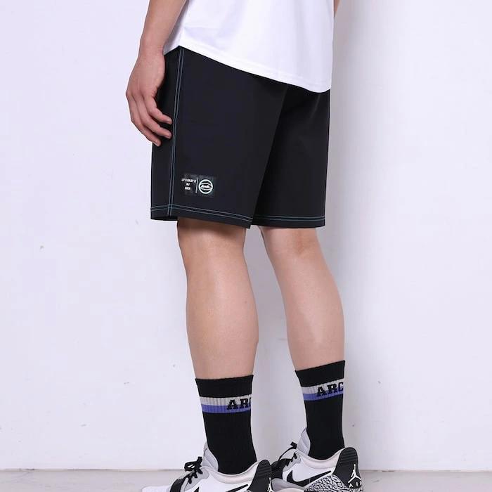 Arch college BB shorts【black】 アーチ バスケ ショーツ b124-129 アーチ バスケ ショーツ バスケットボール バスパン 男子 ウエア 大人 子供 Tシャツ バスケウエア