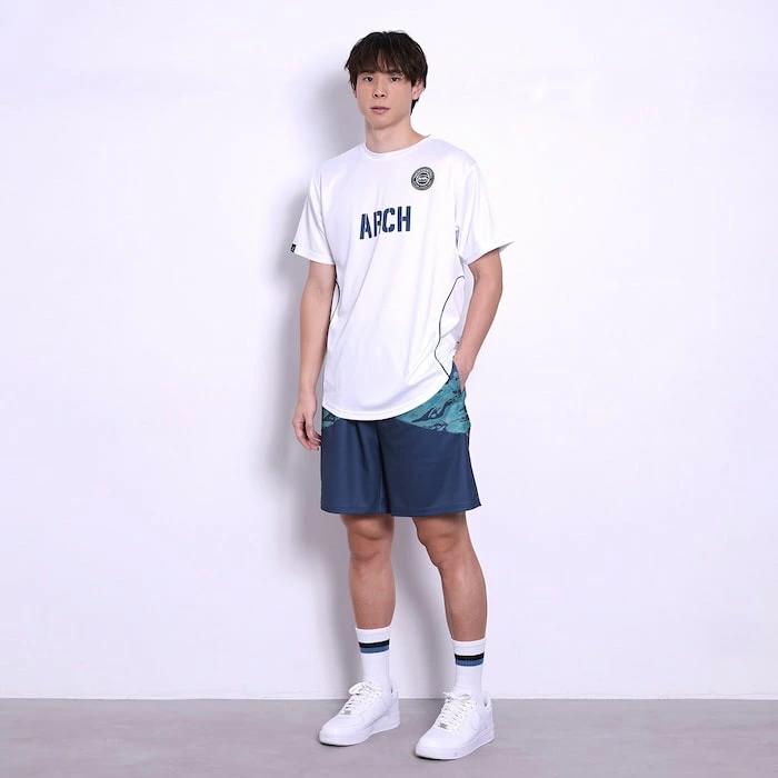 アーチ tiger stripe camo shorts【navy blue】 B124-132 アーチ バスケ ショーツ バスケットボール バスパン 男子 ウエア 大人 子供 バスケウエア