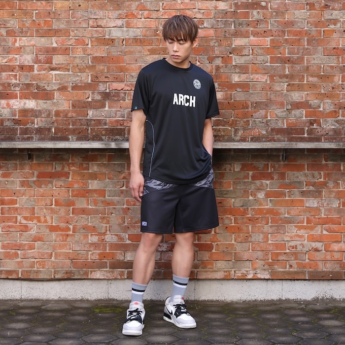 アーチ tiger stripe camo shorts【black】 B124-133 アーチ バスケ ショーツ バスケットボール バスパン 男子 ウエア 大人 子供 バスケウエア