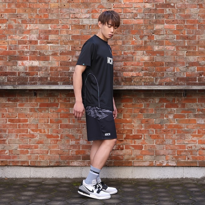 アーチ tiger stripe camo shorts【black】 B124-133 アーチ バスケ ショーツ バスケットボール バスパン 男子 ウエア 大人 子供 バスケウエア