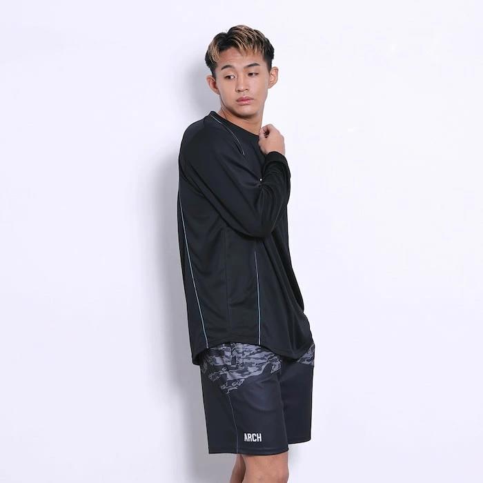 アーチ tiger stripe camo shorts【black】 B124-133 アーチ バスケ ショーツ バスケットボール バスパン 男子 ウエア 大人 子供 バスケウエア