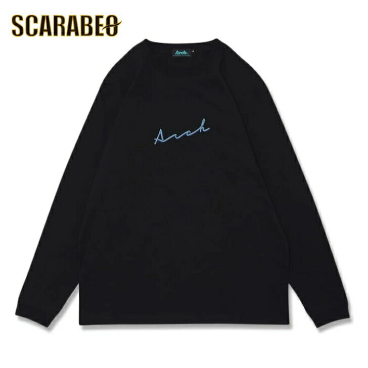 アーチ autograph logo L/S tee【black】 T324-126 アーチ バスケ ショーツ バスケットボール バスパン 男子 ウエア 大人 子供 Tシャツ バスケウエア