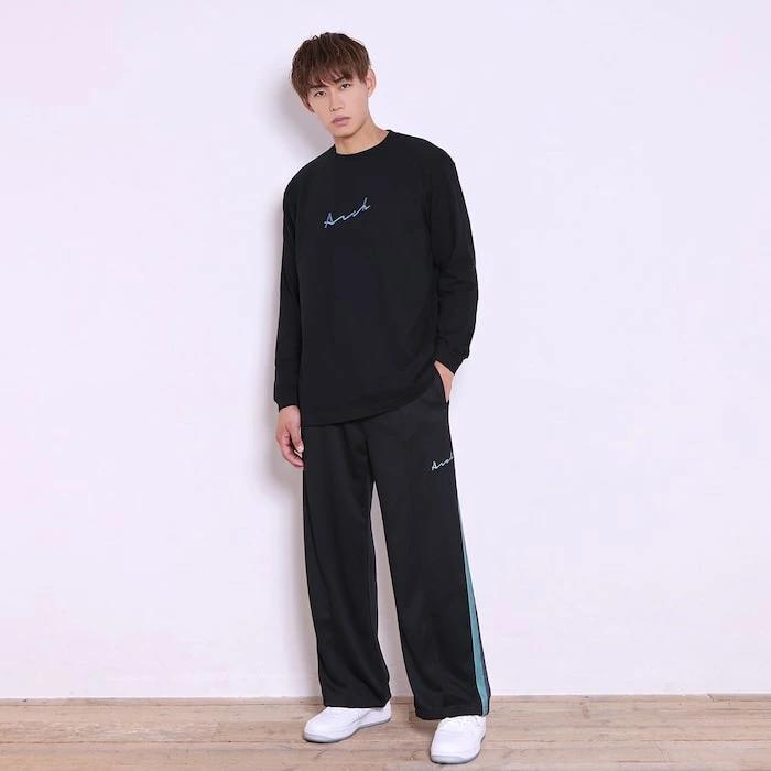 アーチ autograph logo L/S tee【black】 T324-126 アーチ バスケ ショーツ バスケットボール バスパン 男子 ウエア 大人 子供 Tシャツ バスケウエア