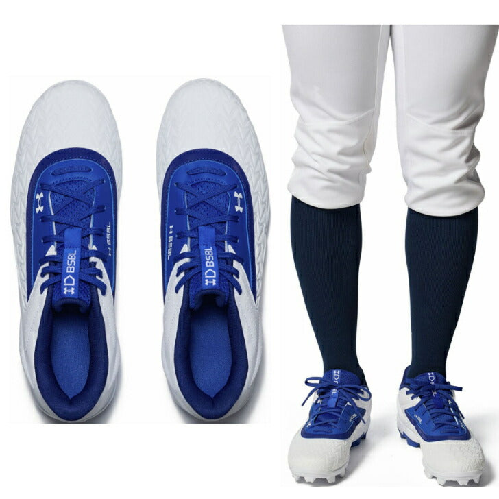 アンダーアーマー UNDER ARMOUR Mens Baseball クリーツ UAリードオフ ロー ラバーモールド3.0 (ベースボール/MEN) スパイク メンズ 3027447 野球用品 スパイク 赤 青 黒