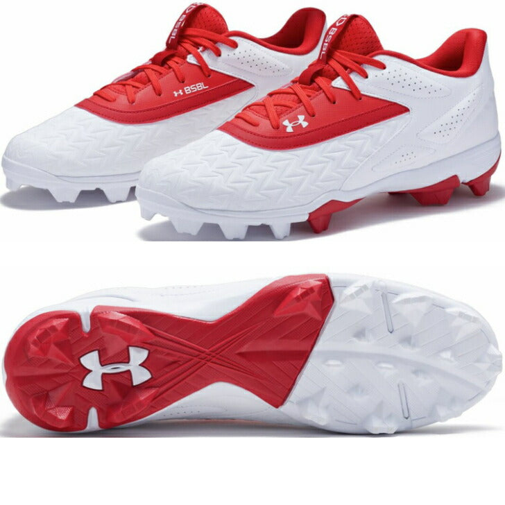 アンダーアーマー UNDER ARMOUR Mens Baseball クリーツ UAリードオフ ロー ラバーモールド3.0 (ベースボール/MEN) スパイク メンズ 3027447 野球用品 スパイク 赤 青 黒