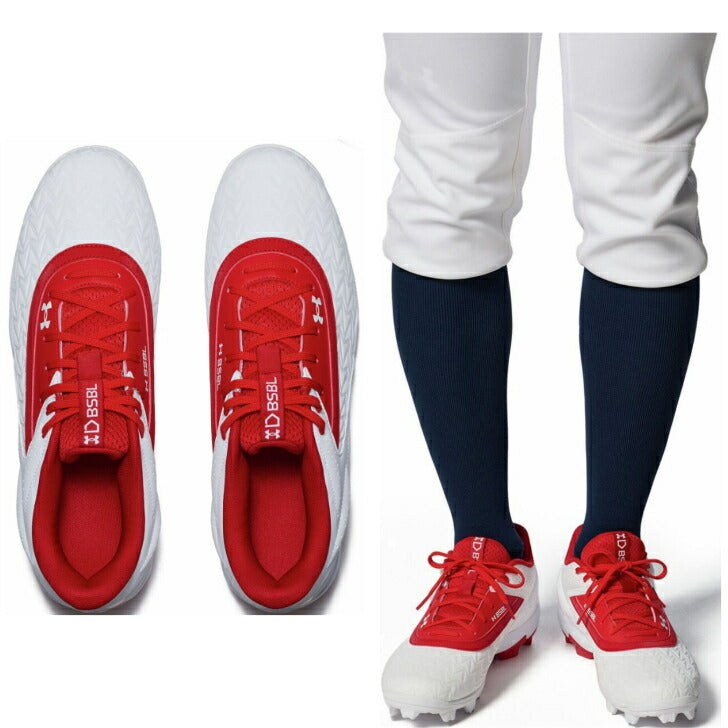 アンダーアーマー UNDER ARMOUR Mens Baseball クリーツ UAリードオフ ロー ラバーモールド3.0 (ベースボール/MEN) スパイク メンズ 3027447 野球用品 スパイク 赤 青 黒