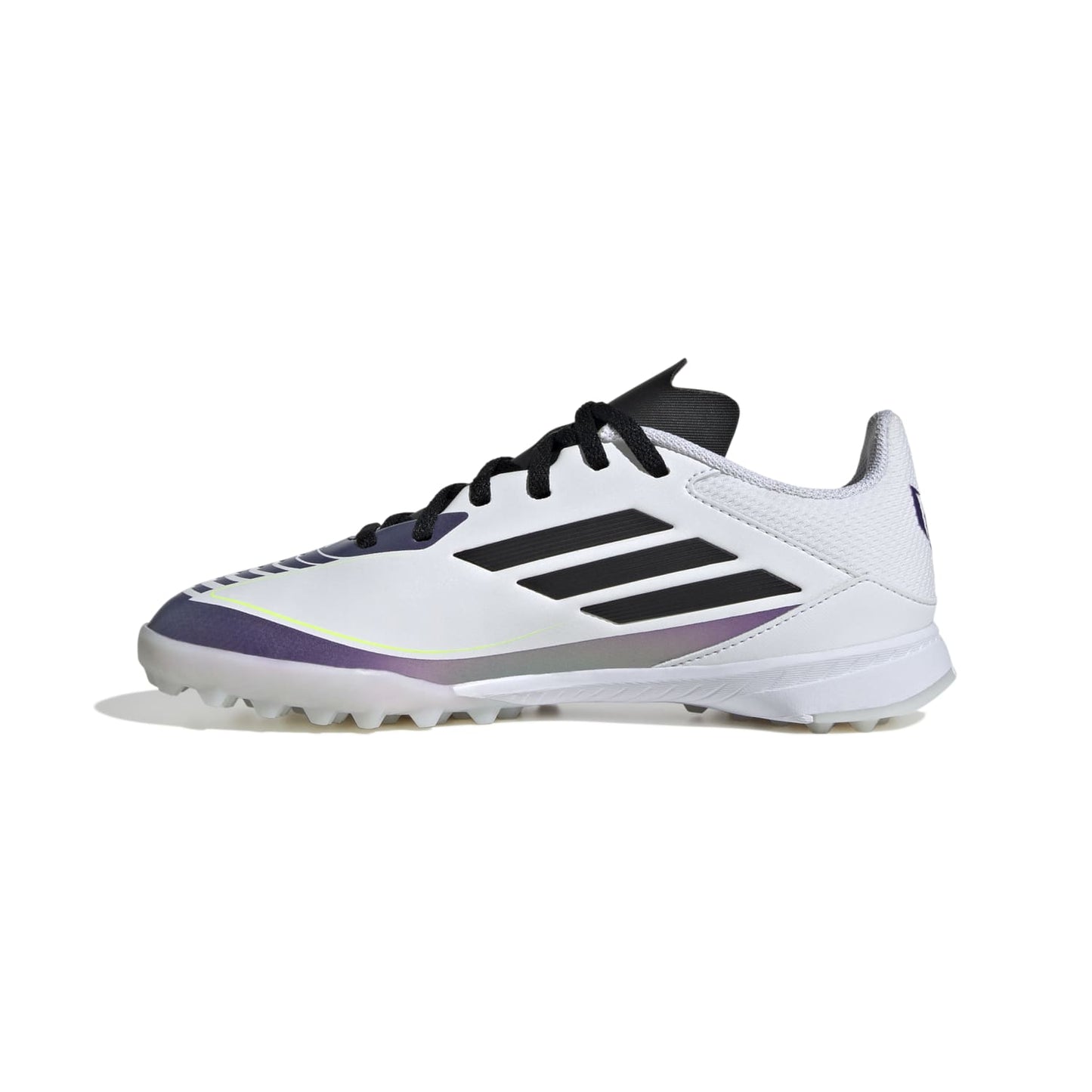 アディダス ジュニア F50 MESSI LEAGUE TF フットウェアホワイト×コアブラック ie9082 フットサルシューズ 靴 フットサル スパイク 室内 屋外 軽量 履き心地 人気ランキング 子供用 大人用