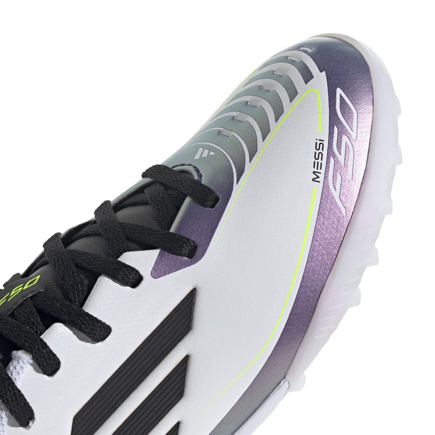 アディダス ジュニア F50 MESSI LEAGUE TF フットウェアホワイト×コアブラック ie9082 フットサルシューズ 靴 フットサル スパイク 室内 屋外 軽量 履き心地 人気ランキング 子供用 大人用