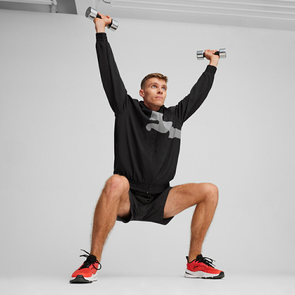 プーマ ウィンドブレーカー メンズ PUMA TRAIN BIG CAT ウーブン フルジップ ジャケット 525563 メンズ ブランド ファッション アウトドア